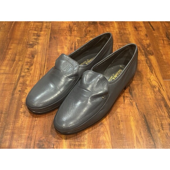 Bally of Switzerland Tirano Gray Leather Loafers Slip-On Shoes - Men’s Size 10 M main image 8